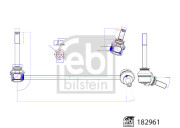 182961 FEBI BILSTEIN tyč/vzpera stabilizátora 182961 FEBI BILSTEIN