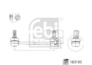 183105 Tyč/vzpěra, stabilizátor FEBI BILSTEIN