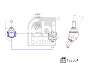 183504 FEBI BILSTEIN tyč/vzpera stabilizátora 183504 FEBI BILSTEIN