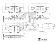 183656 Sada brzdových destiček, kotoučová brzda FEBI BILSTEIN