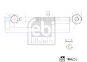 184258 Axiální kloub, příčné táhlo řízení FEBI BILSTEIN