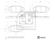 184437 Sada brzdových destiček, kotoučová brzda FEBI BILSTEIN