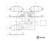 184438 FEBI BILSTEIN sada brzdových platničiek kotúčovej brzdy 184438 FEBI BILSTEIN