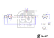 184605 Axiální kloub, příčné táhlo řízení FEBI BILSTEIN