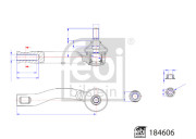 184606 FEBI BILSTEIN hlava/čap spojovacej tyče riadenia 184606 FEBI BILSTEIN