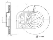 184688 FEBI BILSTEIN brzdový kotúč 184688 FEBI BILSTEIN