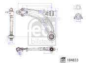 184883 FEBI BILSTEIN rameno zavesenia kolies 184883 FEBI BILSTEIN