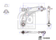 184888 FEBI BILSTEIN rameno zavesenia kolies 184888 FEBI BILSTEIN