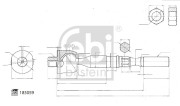 185059 Axiální kloub, příčné táhlo řízení FEBI BILSTEIN