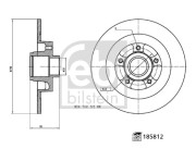 185812 FEBI BILSTEIN brzdový kotúč 185812 FEBI BILSTEIN