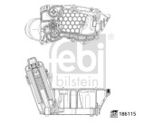 186115 Pouzdro, olejový filtr ProKit FEBI BILSTEIN