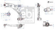 186316 FEBI BILSTEIN rameno zavesenia kolies 186316 FEBI BILSTEIN