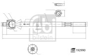 192990 Axiální kloub, příčné táhlo řízení FEBI BILSTEIN