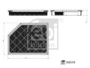 193519 FEBI BILSTEIN vzduchový filter 193519 FEBI BILSTEIN