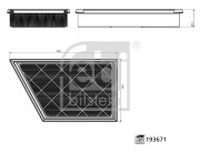 193671 FEBI BILSTEIN vzduchový filter 193671 FEBI BILSTEIN