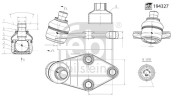 194327 FEBI BILSTEIN zvislý/nosný čap 194327 FEBI BILSTEIN