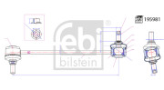 195981 FEBI BILSTEIN tyč/vzpera stabilizátora 195981 FEBI BILSTEIN