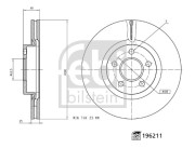 196211 FEBI BILSTEIN brzdový kotúč 196211 FEBI BILSTEIN