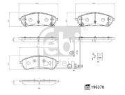 196370 FEBI BILSTEIN sada brzdových platničiek kotúčovej brzdy 196370 FEBI BILSTEIN