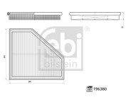 196380 FEBI BILSTEIN vzduchový filter 196380 FEBI BILSTEIN