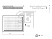 196382 FEBI BILSTEIN vzduchový filter 196382 FEBI BILSTEIN