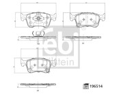 196514 Sada brzdových destiček, kotoučová brzda FEBI BILSTEIN