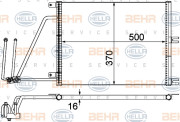 8FC 351 037-634 BEHR HELLA SERVICE kondenzátor klimatizácie 8FC 351 037-634 BEHR HELLA SERVICE