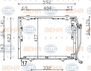 8FC 351 038-454 BEHR HELLA SERVICE kondenzátor klimatizácie 8FC 351 038-454 BEHR HELLA SERVICE