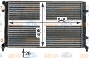 8MK 376 700-494 BEHR HELLA SERVICE chladič motora 8MK 376 700-494 BEHR HELLA SERVICE