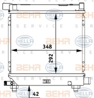 8MK 376 710-631 BEHR HELLA SERVICE chladič motora 8MK 376 710-631 BEHR HELLA SERVICE