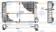 8MK 376 711-421 BEHR HELLA SERVICE chladič motora 8MK 376 711-421 BEHR HELLA SERVICE