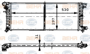 8MK 376 715-434 BEHR HELLA SERVICE chladič motora 8MK 376 715-434 BEHR HELLA SERVICE