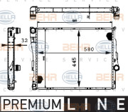 8MK 376 716-241 BEHR HELLA SERVICE chladič motora 8MK 376 716-241 BEHR HELLA SERVICE