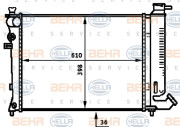 8MK 376 717-491 BEHR HELLA SERVICE chladič motora 8MK 376 717-491 BEHR HELLA SERVICE