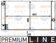 8MK 376 718-001 BEHR HELLA SERVICE chladič motora 8MK 376 718-001 BEHR HELLA SERVICE