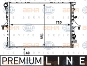 8MK 376 719-001 BEHR HELLA SERVICE chladič motora 8MK 376 719-001 BEHR HELLA SERVICE