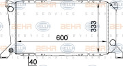 8MK 376 720-211 BEHR HELLA SERVICE chladič motora 8MK 376 720-211 BEHR HELLA SERVICE