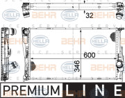 8MK 376 754-011 BEHR HELLA SERVICE chladič motora 8MK 376 754-011 BEHR HELLA SERVICE