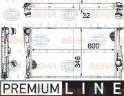 8MK 376 754-031 BEHR HELLA SERVICE chladič motora 8MK 376 754-031 BEHR HELLA SERVICE