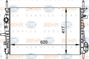 8MK 376 764-381 BEHR HELLA SERVICE chladič motora 8MK 376 764-381 BEHR HELLA SERVICE