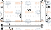 8MK 376 780-671 BEHR HELLA SERVICE chladič motora 8MK 376 780-671 BEHR HELLA SERVICE