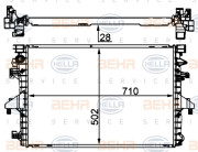 8MK 376 787-751 BEHR HELLA SERVICE chladič motora 8MK 376 787-751 BEHR HELLA SERVICE