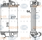 8ML 376 756-411 BEHR HELLA SERVICE chladič plniaceho vzduchu 8ML 376 756-411 BEHR HELLA SERVICE