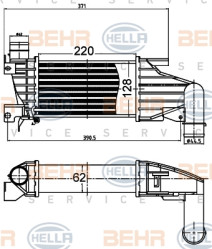 8ML 376 988-404 Chladič turba BEHR HELLA SERVICE