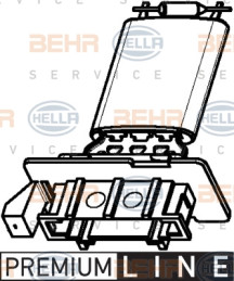 9ML 351 332-371 Odpor, vnitřní tlakový ventilátor BEHR HELLA SERVICE