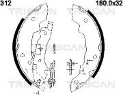 8100 10312 Sada brzdových čelistí TRISCAN