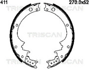 8100 14411 TRISCAN sada brzdových čeľustí 8100 14411 TRISCAN