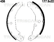 8100 16408 Sada brzdových čelistí TRISCAN