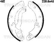 8100 16492 Sada brzdových čelistí TRISCAN