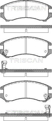 8110 10887 Sada brzdových destiček, kotoučová brzda TRISCAN